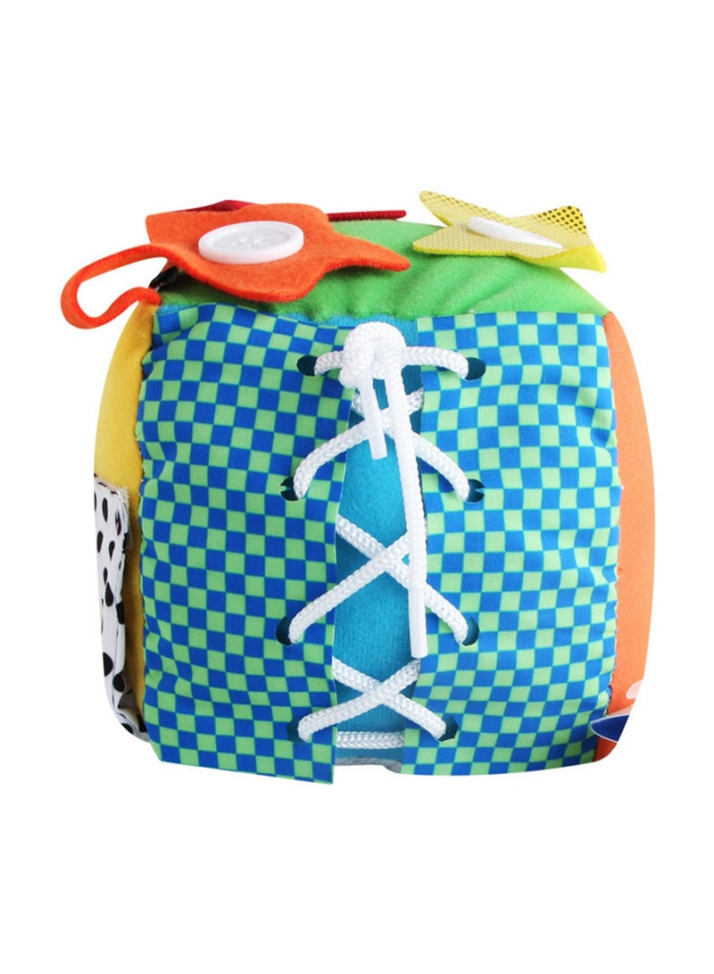 Baby Multifunctional Cloth Building Block Cognitive Toy Cube Ball (Simulate Daily Practice Cube Ball) - Image 1